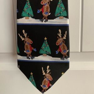 SAVE THE CHILDREN Tie Christmas Rudolph Reindeer black